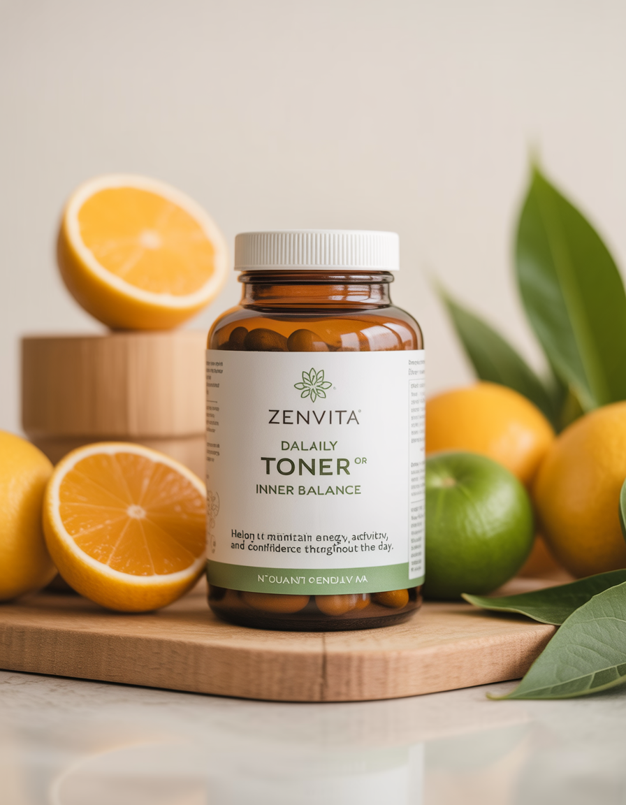 Zenvita natural wellness complex bottle with natural ingredients